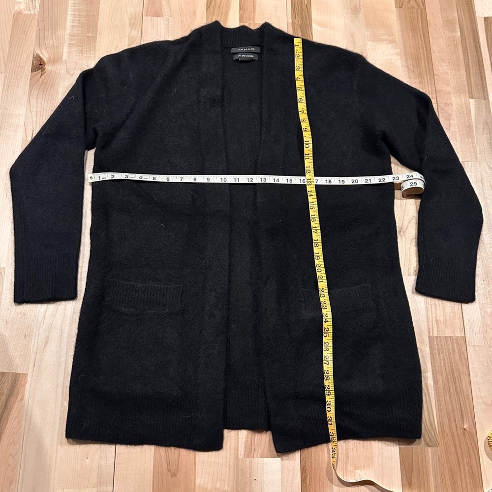 Tahari Women’s Black Cashmere Cardigan